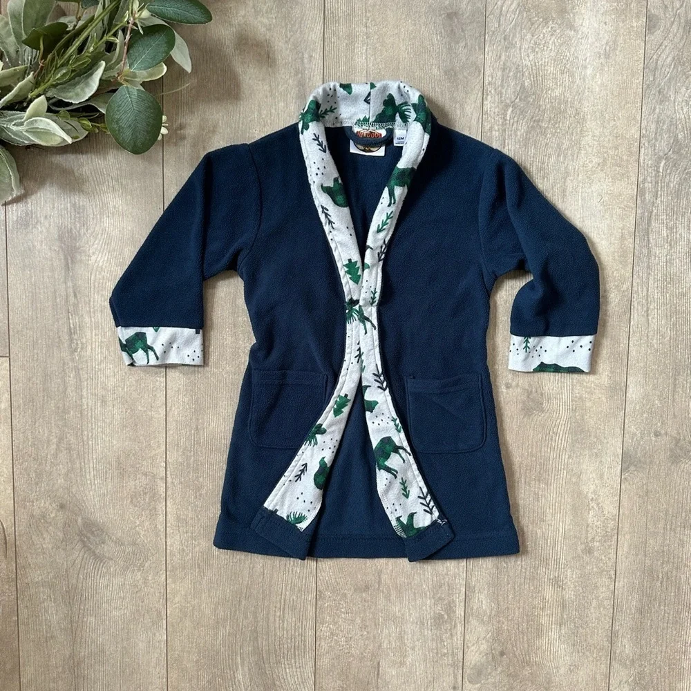 Vintage Bass Pro Shops Baby Boy Rustic Forest Animal Cozy Robe Like New